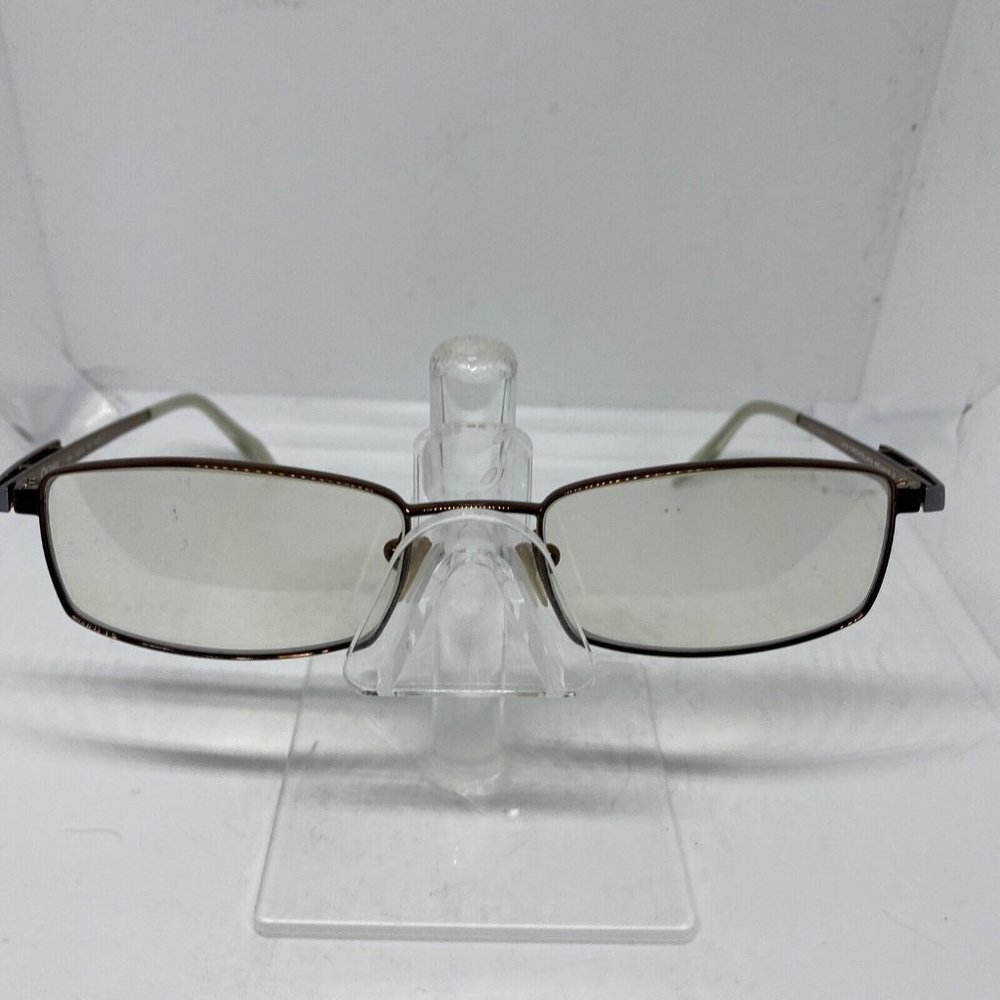 Morel OGA 1204 MJ335 Designer Eyeglasses Frame Copper/Silver Rectangle 52-19-140